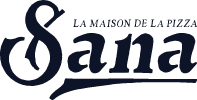 Logo de Sana, la Maison de la Pizza, avec un design élégant et moderne.