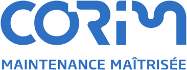 Logo de CORIM, avec le texte "MAINTENANCE MAÎTRISÉE" en dessous.